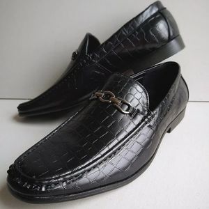 Men's Black Dress Shoes/Synthetic Printed Caiman